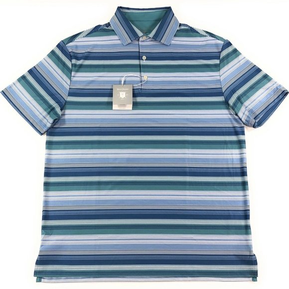 Hickey Freeman Other - Hickey Freeman Golf Mini Multi Stripe Polo  L NWT
